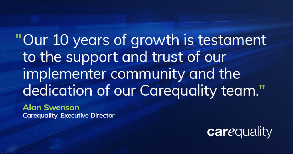 Carequality Celebrates 10-Year Anniversary as Nation’s First Trusted Exchange Framework